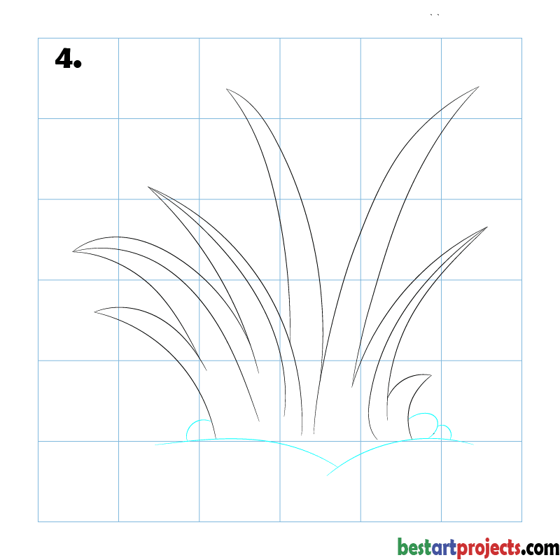 How to Draw Grass - Step 04