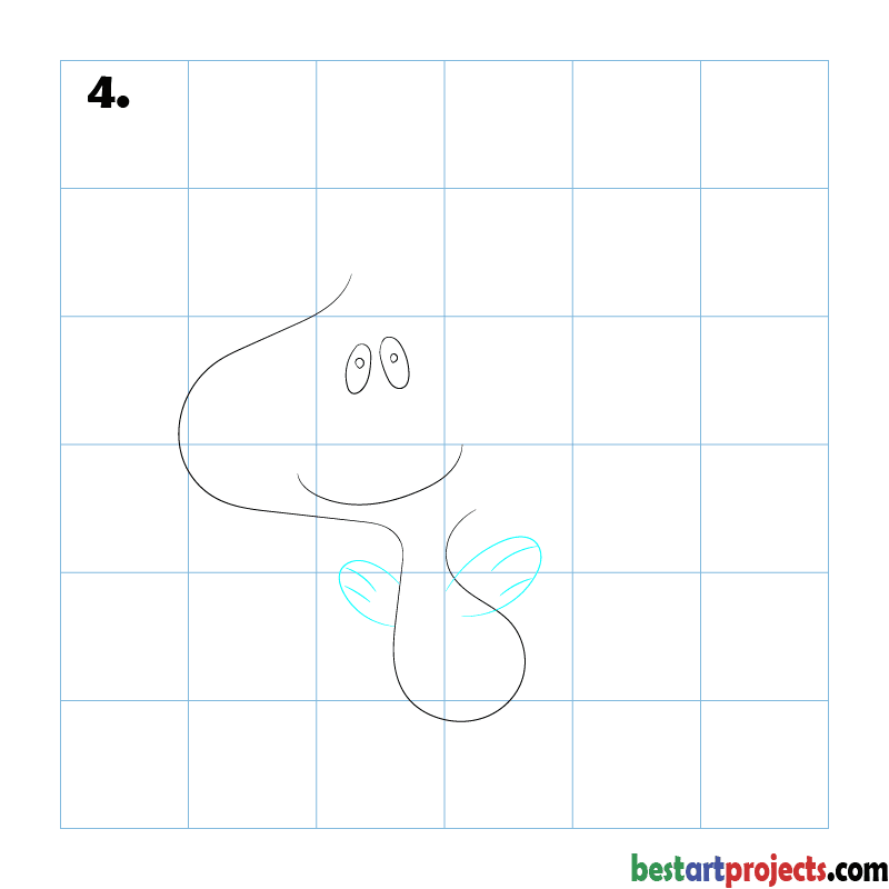 How to Draw Woodstock - step 4