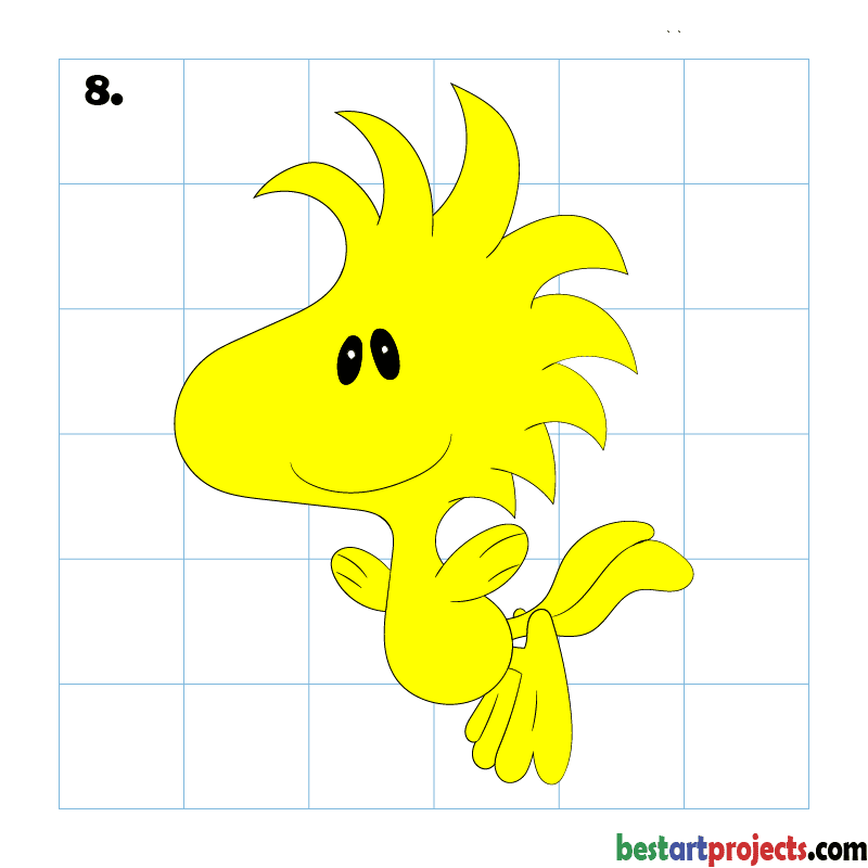 How to Draw Woodstock - step 8
