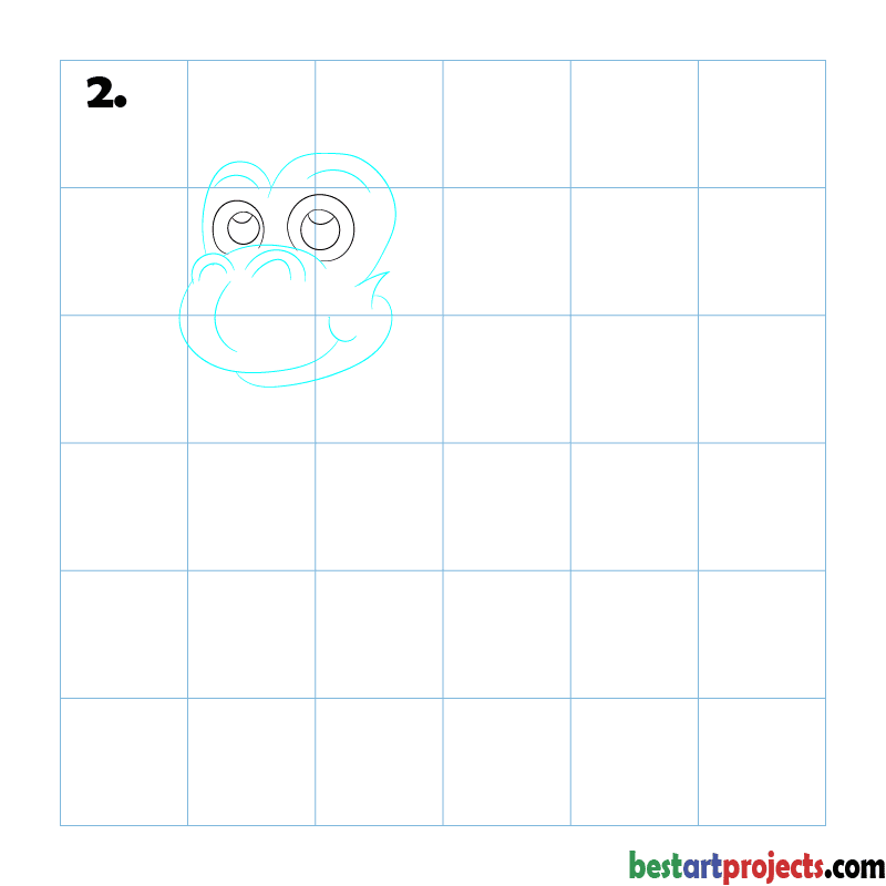 How to Draw a Monkey  step - 2