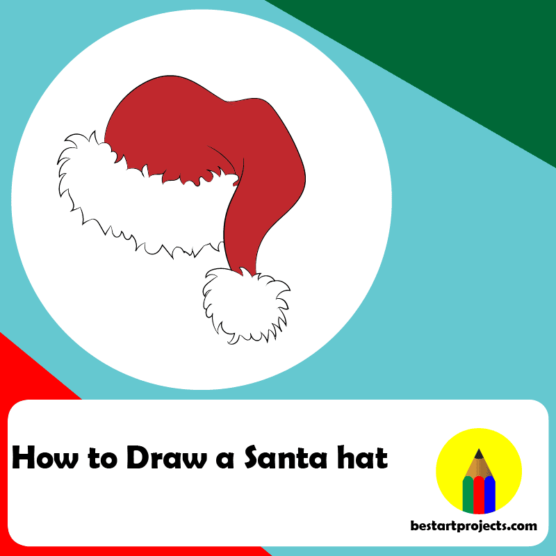 How to Draw a Santa hat - Simple Drawing Tutorial
