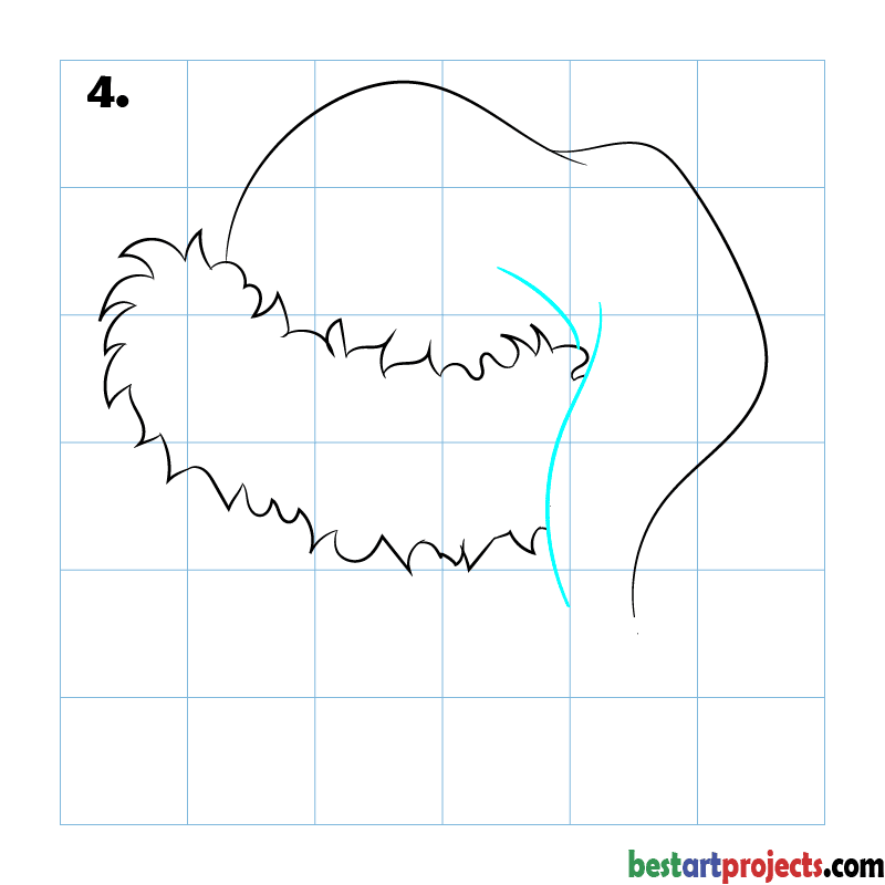 How to Draw a Santa hat step - 4