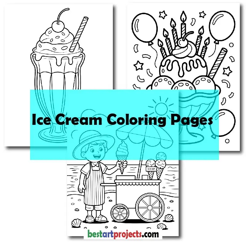 Ice Cream Coloring Pages