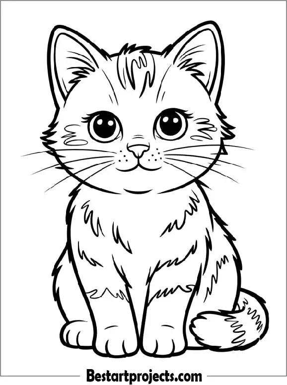 Kitty Cat Coloring Page