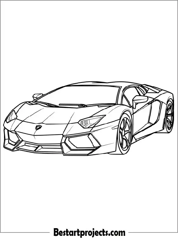 Lamborghini Aventador Coloring Page for Adults