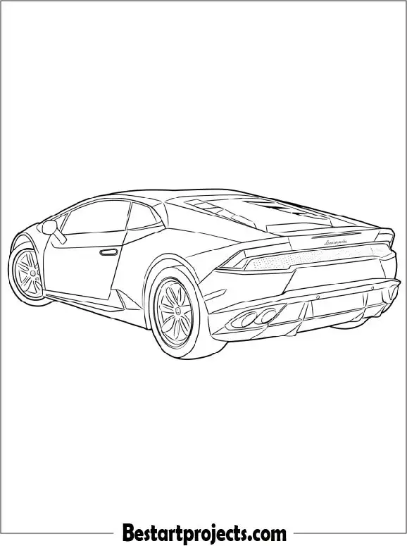 Lamborghini Back View To Color