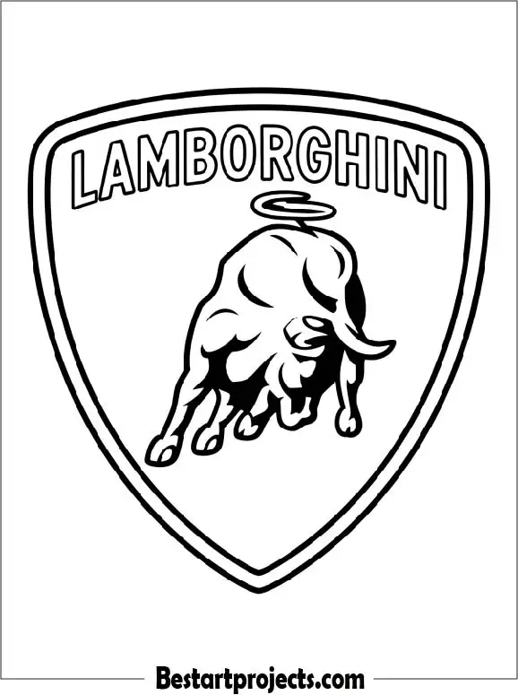 Lamborghini Logo Coloring Page