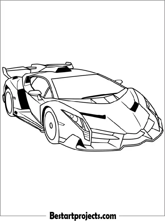 Lamborghini Veneno Coloring Sheet