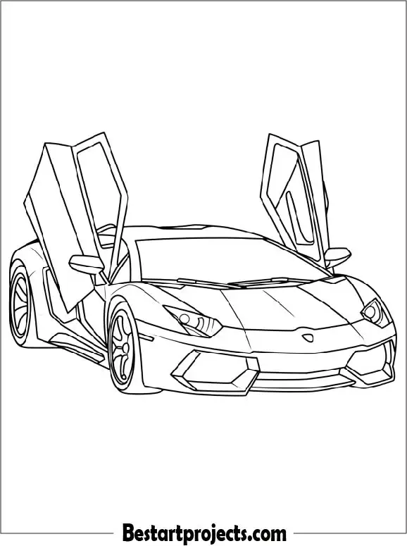 Lamborghini with Scissor Doors To Color
