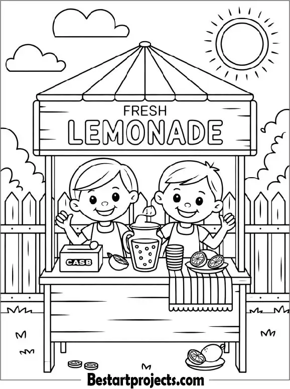 Lemonade Stand Run by Kids