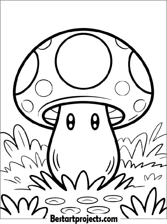 Mario Mushroom to Color