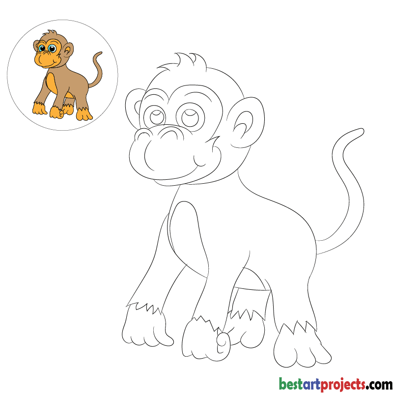 Monkey Coloring page