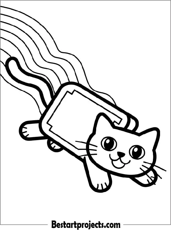Nyan Cat Coloring Page