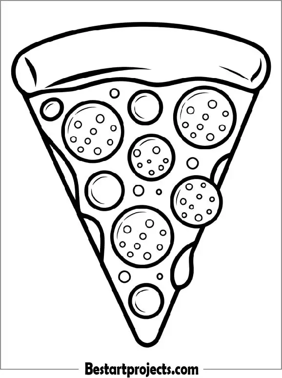 Pizza Slice Coloring Page
