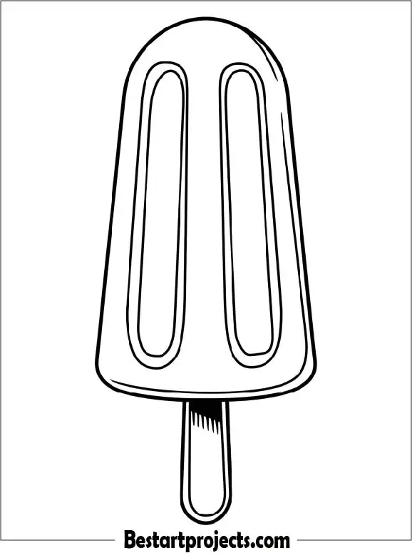 Popsicle Coloring Sheet for Kids