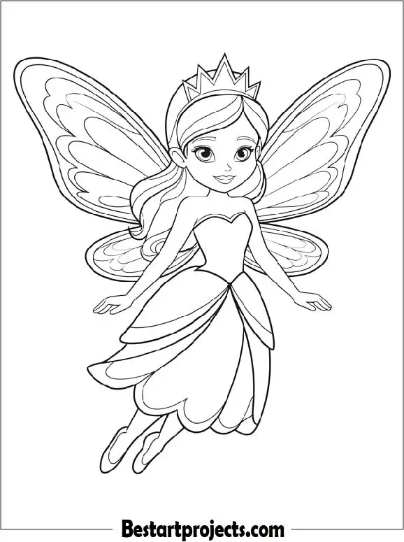 Princess Fairy Coloring Page