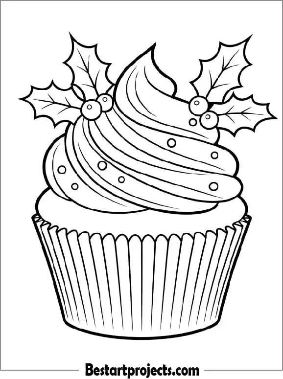 Printable Cupcake Coloring Sheet