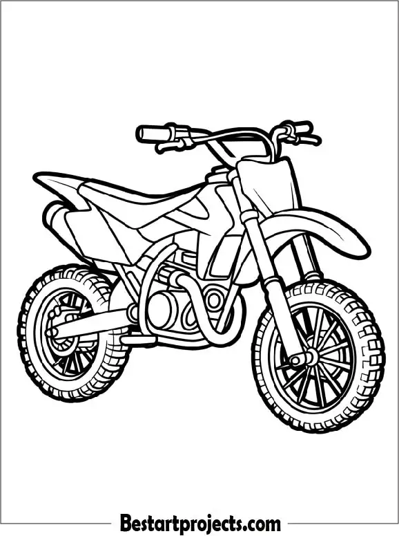 Printable Dirt Bike Coloring Page