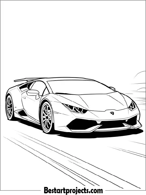 Printable Lamborghini Coloring page