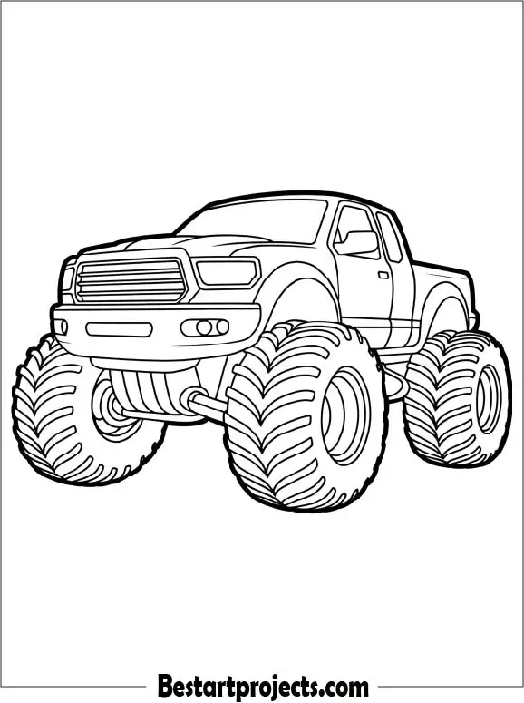 Printable Monster Truck To Color