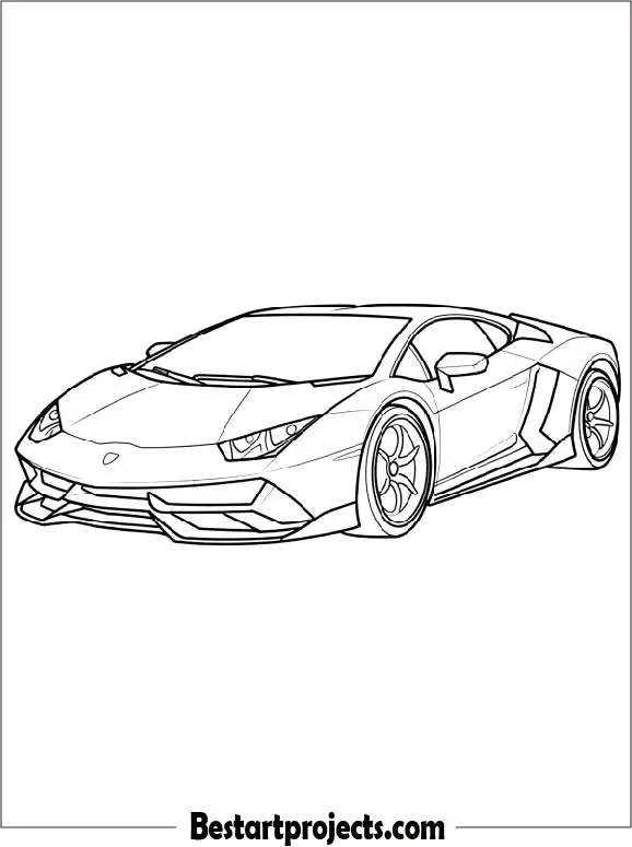 Side Profile Of The Lamborghini