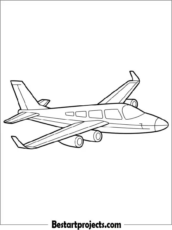 Simple Airplane Coloring Page