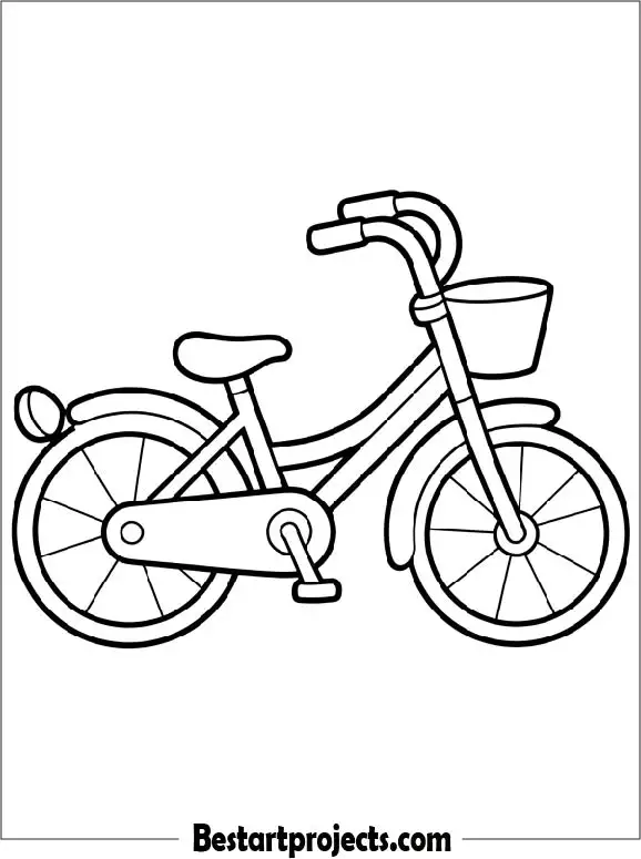 Simple Bicycle Coloring Page for Toddlers