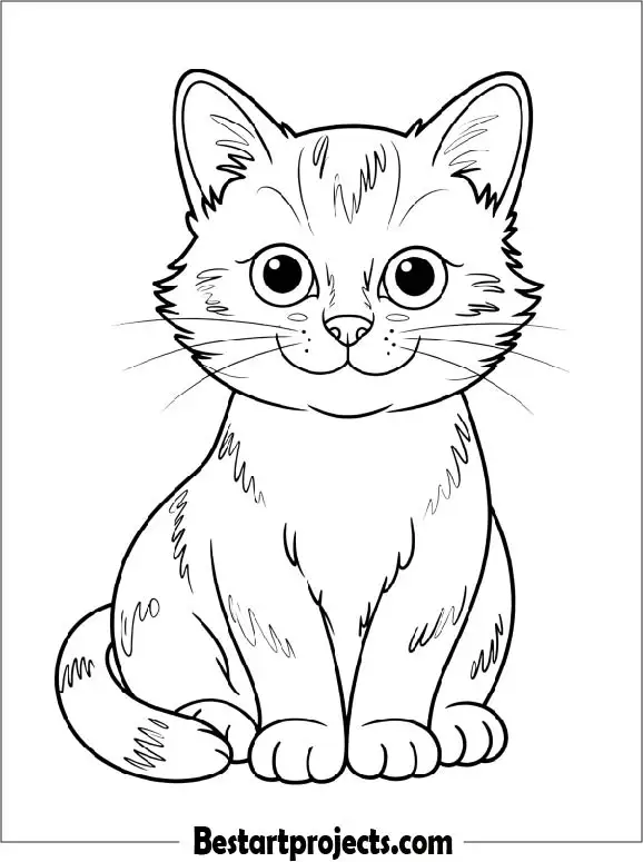 Simple Cat Sitting Outline