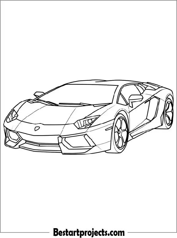 Simple Outline of a Lamborghini