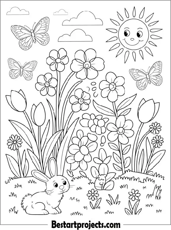 Spring Coloring Page
