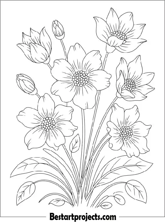 Spring Flower Coloring Page