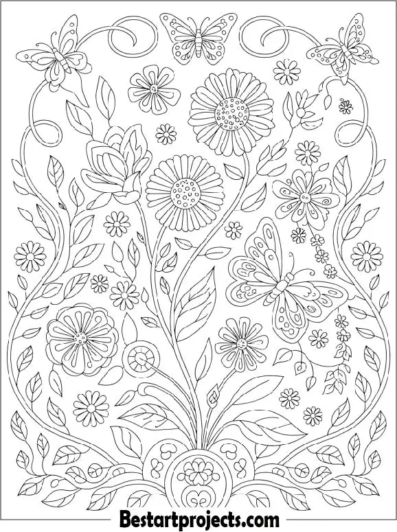 Spring Mandala For Coloring