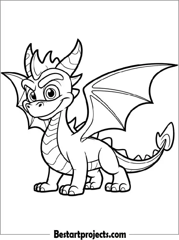 Spyro the Dragon Coloring Page