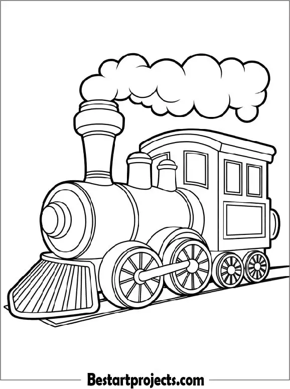 Steam Locomotive Coloring Sheet