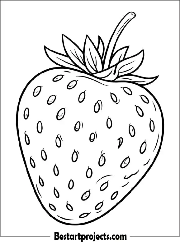 Strawberry Coloring Page