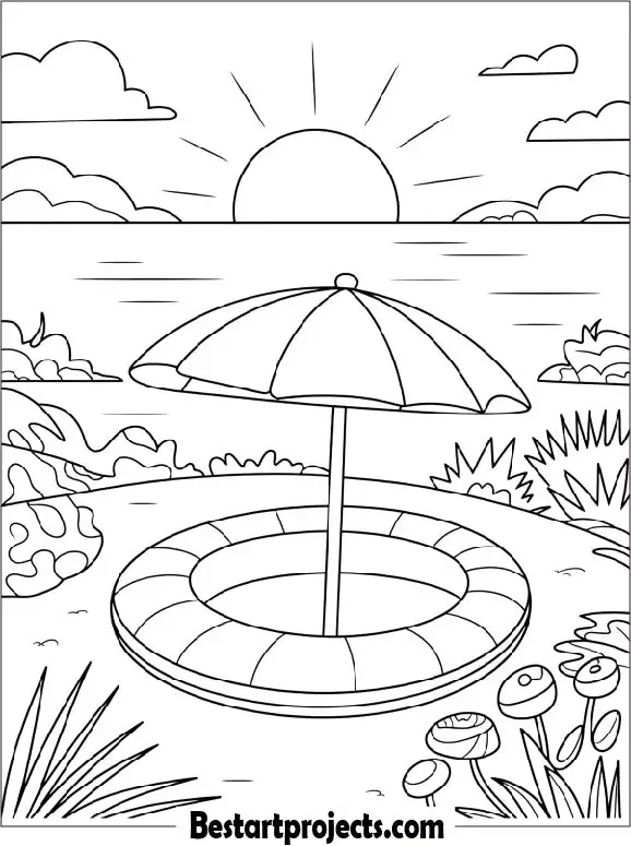 Summer Coloring Page