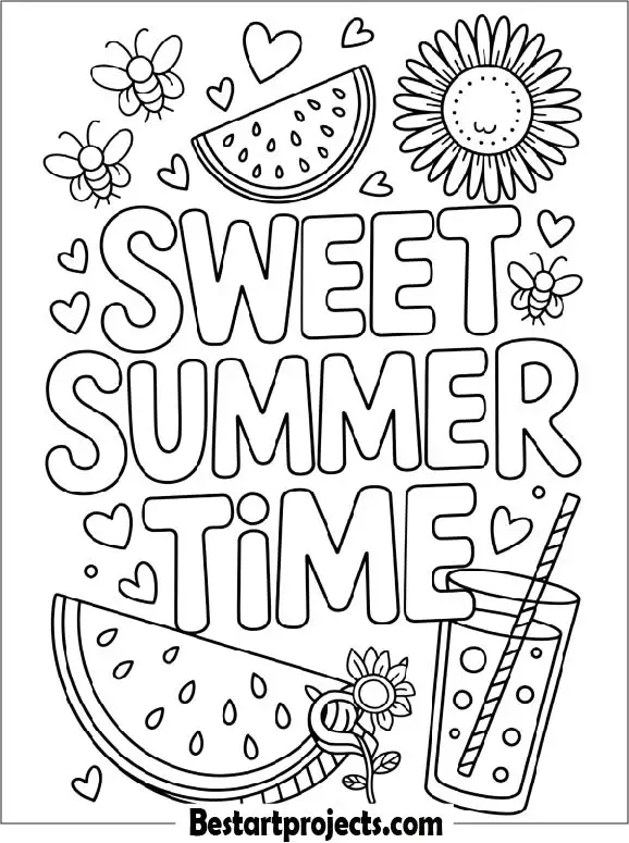 Summer Coloring Sheet