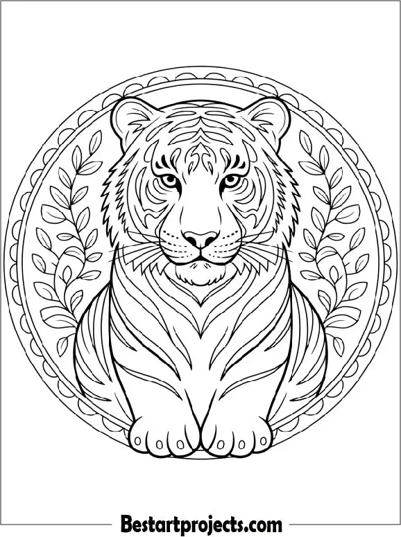 Tiger Mandala Design