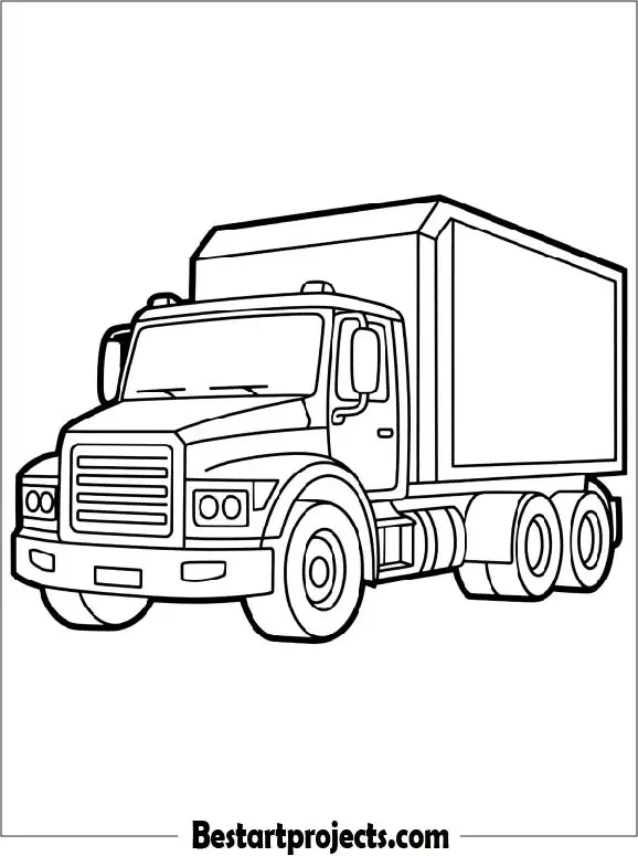 Toy Truck Coloring Page for Kids