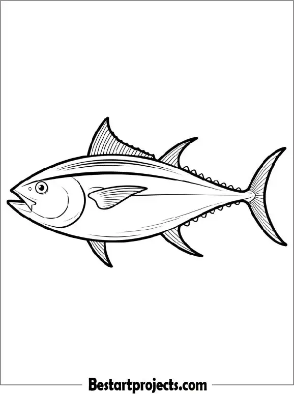 Tuna Fish Coloring Page