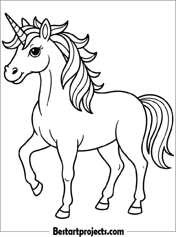 Unicorn Coloring Page