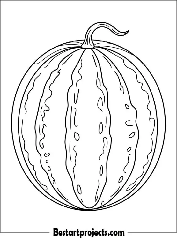 Watermelon Coloring Page