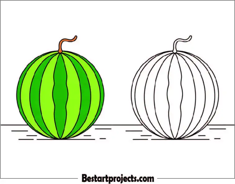 Watermelon Coloring Worksheet for Kids
