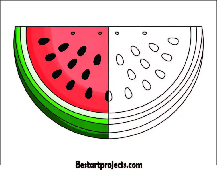 Watermelon Coloring Worksheet