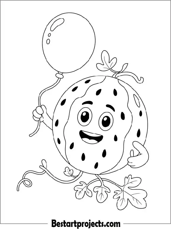Watermelon Holding a Balloon