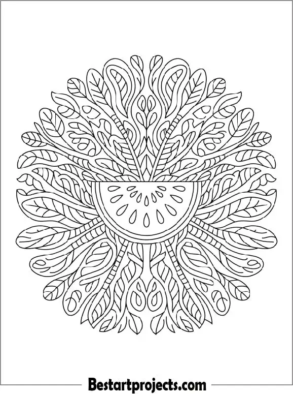 Watermelon Mandala Design
