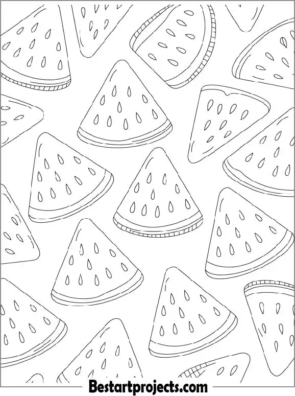 Watermelon Slice Pattern Background 01
