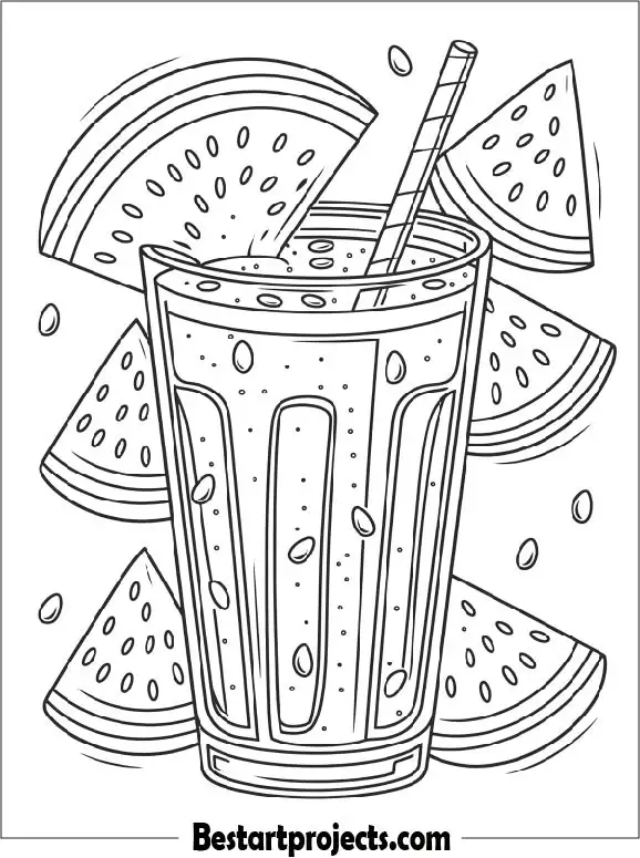Watermelon Smoothie Illustration