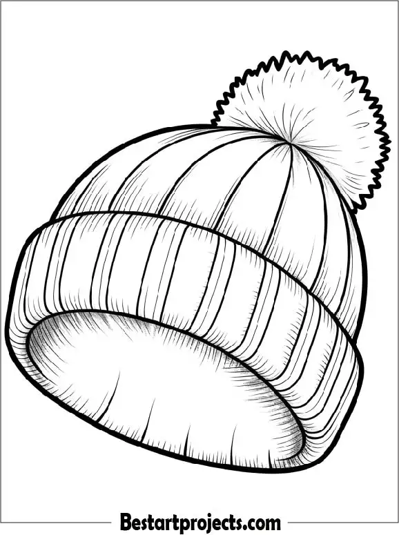 Winter Beanie Coloring Page
