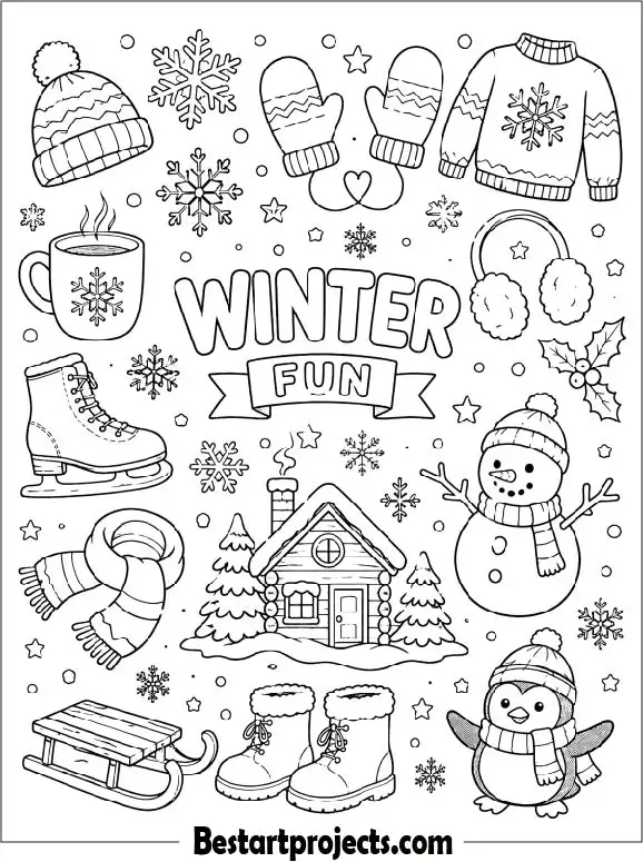 Winter Icons Collage